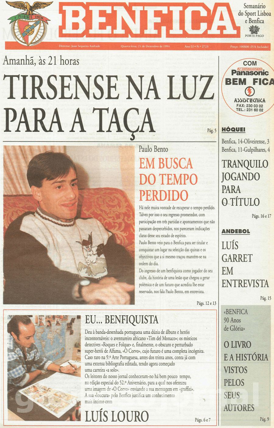 jornal o benfica 2723 1994-12-21